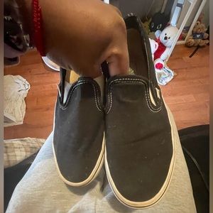 Black and white vans. Size 8 will clean before ship